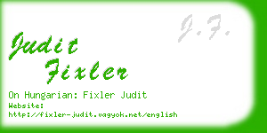 judit fixler business card